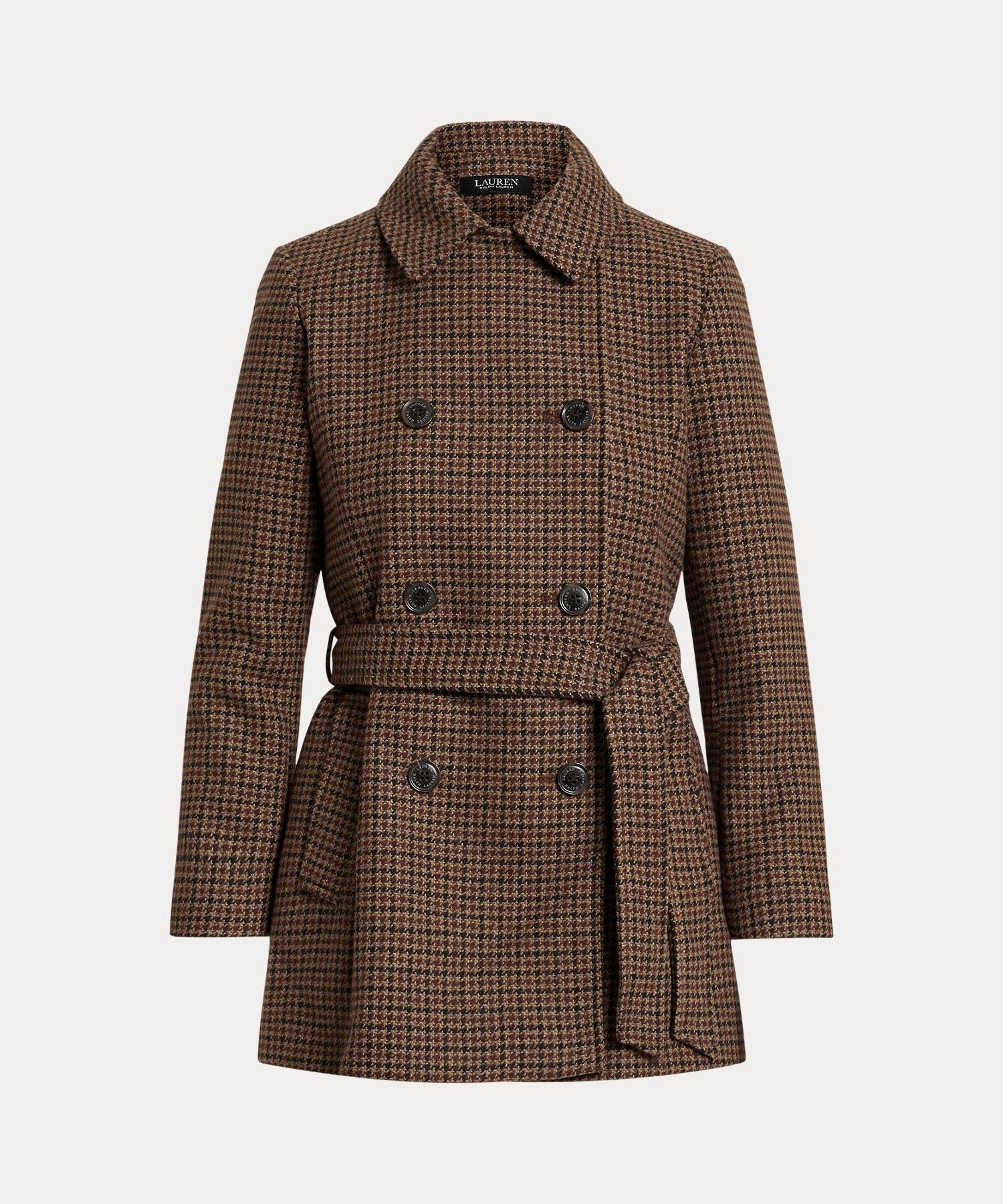 【ラルフローレン/RALPH LAUREN】のチェックド ダブルブレステッド ウールブレンド コート インテリア・キッズ・メンズ・レディースファッション・服の通販 founy(ファニー) ファッション Fashion レディースファッション Fashion for Women アウター Coat / Outerwear Collection コート・ロングコート・ピーコート Long Coats, Peacoats & More ストレート Straight, Straight Cut ダブル Double, Double-Breasted チェック Check, Plaid, Tartan パターン Pattern, Design Print フィット Fit, Slim Fit フロント Front, Front Design ポケット Pocket, Pocket Detail ループ Loop, Loop Knit 長袖 Long Sleeve, Full Sleeve 200ブラウン|ID: prp329100004829624 ipo3291000000035151759