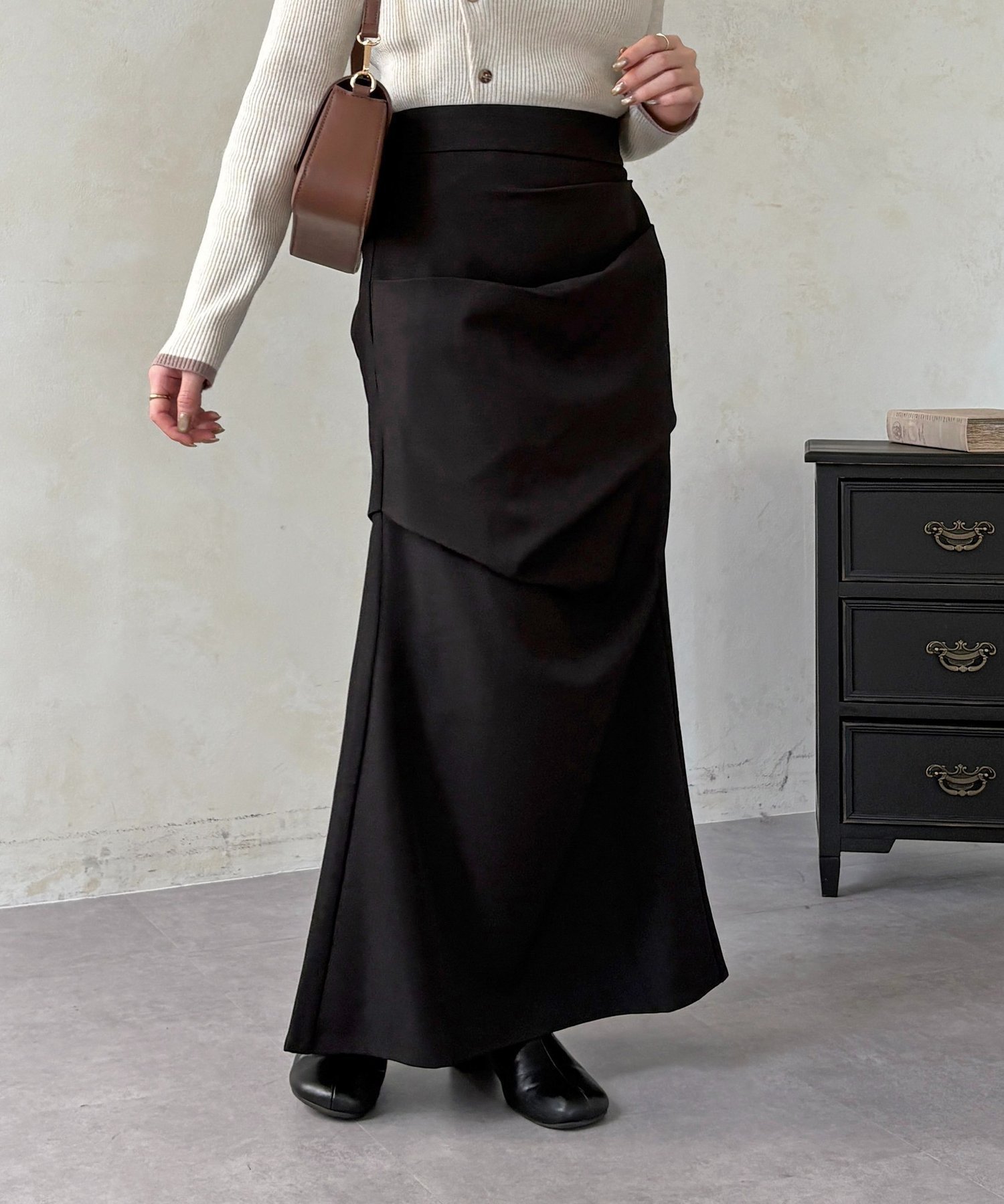 【ゼヴォン/Thevon】のドレープマーメイドスカート インテリア・キッズ・メンズ・レディースファッション・服の通販 founy(ファニー) ファッション Fashion レディースファッション Fashion for Women スカート Skirts アクセサリー Fashion Accessories エレガント 上品 Elegant ギャザー Gathered, Ruffled シンプル Simple, Minimal マーメイド Mermaid, Fishtail Silhouette リブニット Rib Knit, Ribbed Knit 再入荷 Restock / Back in Stock おすすめ Recommended / Our Picks 2026年 2026 ブラック|ID: prp329100004829626 ipo3291000000035151785