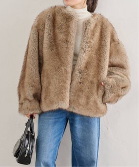 【ユーバイ スピック&スパン/U by Spick&Span】のHAVELESS/ハブレス BLAIR FAUX FUR JACKET(マフラー付き) 人気、トレンドファッション・服の通販 founy(ファニー) ファッション Fashion レディースファッション Fashion for Women アウター Coat / Outerwear Collection レディースジャケット・軽アウター Jackets マフラー・スヌード / 冬小物の定番 Scarves & Mufflers 2025年 2025 2025-2026秋冬・A/W Autumn/Winter 2025–26 AW25–26 スマート Smart, Elegant マグネット Magnet, Magnetic Closure マフラー Scarf, Muffler リアル Real, Realistic |ID:prp329100004829631