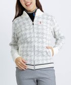 【ピッコーネクラブ/Picone Club】の【ピッコーネクラブ公式】ウール混千鳥柄ニットブルゾン 人気、トレンドファッション・服の通販 founy(ファニー) ファッション Fashion レディースファッション Fashion for Women アウター Coat / Outerwear Collection ブルゾンジャケット・スポーティアウター Blouson Jackets トップス・カットソー Cut & Sew Tops ニット Knit Tops & Sweaters フロント Front, Front Design ブルゾン Blouson, Bomber Jacket ポケット Pocket, Pocket Detail 冬 Winter / This Winter 秋 Autumn thumbnail ホワイト|ID: prp329100004829633 ipo3291000000035151852