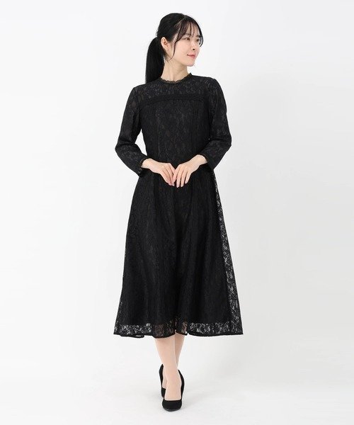 【ストロベリーフィールズ/STRAWBERRY FIELDS】のコードレースワンピース インテリア・キッズ・メンズ・レディースファッション・服の通販 founy(ファニー) 　ファッション　Fashion　レディースファッション　Fashion for Women　ワンピース　Dresses　レース　Lace, Lace Fabric　ブラック2|ID: prp329100004829645 ipo3291000000035151991
