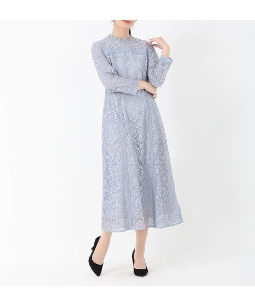 【ストロベリーフィールズ/STRAWBERRY FIELDS】のコードレースワンピース インテリア・キッズ・メンズ・レディースファッション・服の通販 founy(ファニー) 　ファッション　Fashion　レディースファッション　Fashion for Women　ワンピース　Dresses　レース　Lace, Lace Fabric　ブルー2|ID: prp329100004829645 ipo3291000000035151992