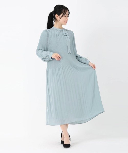 【ストロベリーフィールズ/STRAWBERRY FIELDS】のクリスタルプリーツワンピース インテリア・キッズ・メンズ・レディースファッション・服の通販 founy(ファニー) 　ファッション　Fashion　レディースファッション　Fashion for Women　ワンピース　Dresses　サックス4|ID: prp329100004829646 ipo3291000000035151997