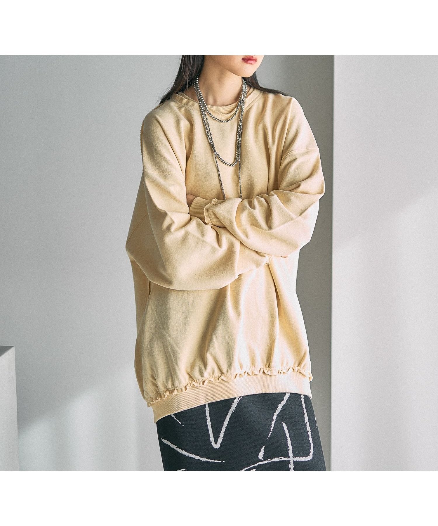 【レプシィム ローリーズファーム/LEPSIM LOWRYS FARM】のBIG裏毛長袖チュニック インテリア・キッズ・メンズ・レディースファッション・服の通販 founy(ファニー) ファッション Fashion レディースファッション Fashion for Women トップス・カットソー Cut & Sew Tops おすすめ Recommended / Our Picks インナー Innerwear シンプル Simple, Minimal チュニック Tunic, Long Top トレンド Trend, Trending Now 今季 This Season, Current Season 長袖 Long Sleeve, Full Sleeve イエローバター62|ID: prp329100004829647 ipo3291000000035152006