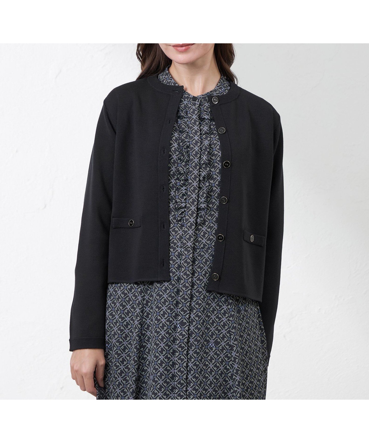 【アマカ/AMACA】の【Anniversary Piece】光電子*ミラノリブニットジャケット インテリア・キッズ・メンズ・レディースファッション・服の通販 founy(ファニー) 　ファッション　Fashion　レディースファッション　Fashion for Women　アウター　Coat / Outerwear Collection　レディースジャケット・軽アウター　Jackets　軽量　Lightweight, Ultra Light　ジャケット　Jacket, Outerwear　ストレッチ　Stretch, Stretchy Fabric　ドレープ　Drape, Draping Fabric　パターン　Pattern, Design Print　ミラノリブ　Milano Rib, Milano Stitch　エレガント 上品　Elegant　ブラックネイビー|ID: prp329100004829658 ipo3291000000035152229