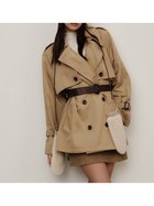 【フレイ アイディー/FRAY I.D】のレザーベルトショートトレンチコート 人気、トレンドファッション・服の通販 founy(ファニー) ファッション Fashion レディースファッション Fashion for Women アウター Coat / Outerwear Collection コート・ロングコート・ピーコート Long Coats, Peacoats & More トレンチコート / 春秋の定番アウター Trench Coats ベルト&ウエストマーク Belts & Waist Accessories クラシカル Classical, Vintage-Inspired クラシック Classic, Timeless Style ショート Short, Short Length スタイリッシュ Stylish, Fashionable スマート Smart, Elegant チェック Check, Plaid, Tartan ツイル Twist, Twisted Detail トレンド Trend, Trending Now 定番 Standard, Basic Item エレガント 上品 Elegant thumbnail BEG[037]|ID: prp329100004829666 ipo3291000000035152372