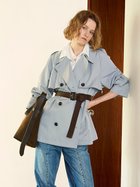 【フレイ アイディー/FRAY I.D】のレザーベルトショートトレンチコート 人気、トレンドファッション・服の通販 founy(ファニー) ファッション Fashion レディースファッション Fashion for Women アウター Coat / Outerwear Collection コート・ロングコート・ピーコート Long Coats, Peacoats & More トレンチコート / 春秋の定番アウター Trench Coats ベルト&ウエストマーク Belts & Waist Accessories クラシカル Classical, Vintage-Inspired クラシック Classic, Timeless Style ショート Short, Short Length スタイリッシュ Stylish, Fashionable スマート Smart, Elegant チェック Check, Plaid, Tartan ツイル Twist, Twisted Detail トレンド Trend, Trending Now 定番 Standard, Basic Item エレガント 上品 Elegant thumbnail LBLU[081]|ID: prp329100004829666 ipo3291000000035152374