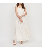 【ロイヤルパーティー/ROYAL PARTY】のチェックチュールパット付キャミマキシワンピース オフホワイト|ID: prp329100004829668 ipo3291000000035152506