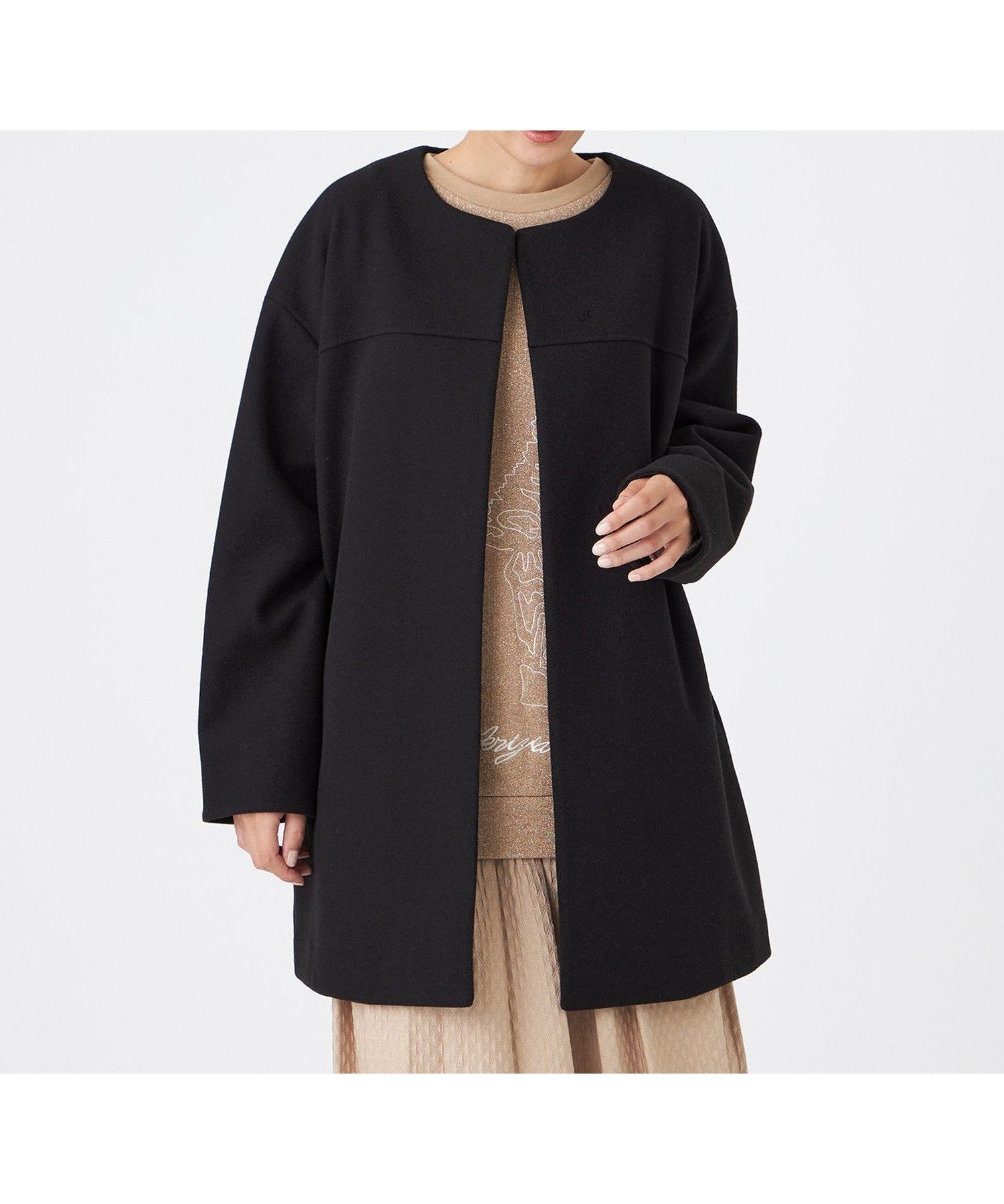 【エヴェックス バイ クリツィア/EVEX by KRIZIA】の【カタログ掲載】【ウォッシャブル】ウールライクジャージ-ノーカラーコーディガン インテリア・キッズ・メンズ・レディースファッション・服の通販 founy(ファニー) ファッション Fashion レディースファッション Fashion for Women おすすめ Recommended / Our Picks ウォッシャブル Machine Washable シンプル Simple, Minimal デニム Denim, Jeans Material ハンド Hand, Handmade パーカー Hoodie, Parka フロント Front, Front Design A/W・秋冬 Autumn/Winter 軽量 Lightweight, Ultra Light ブラック|ID: prp329100004829677 ipo3291000000035152814