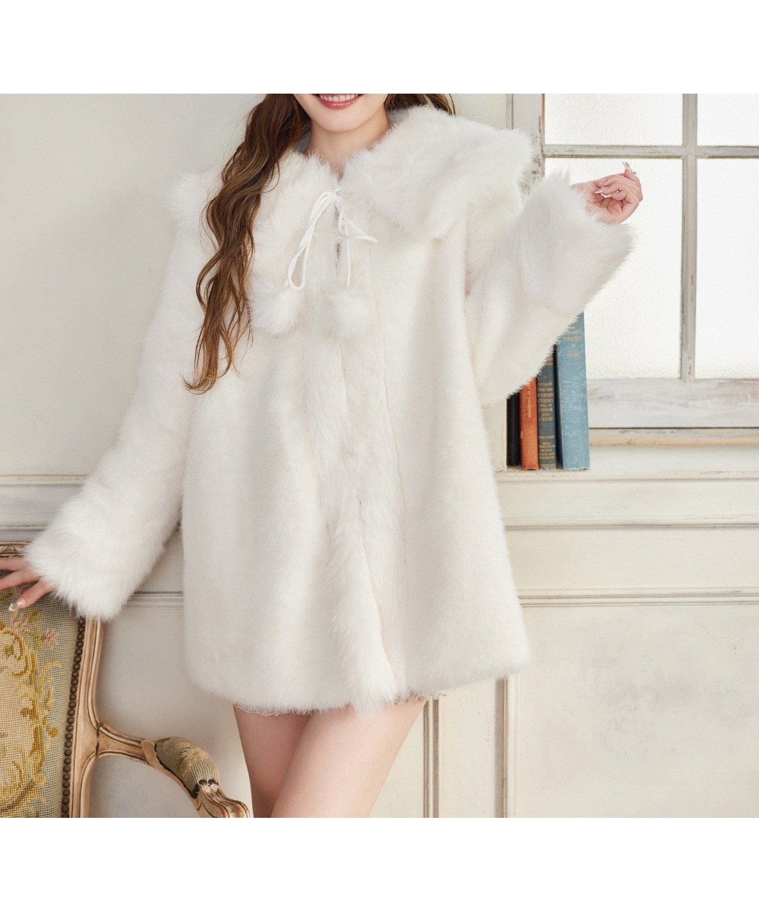 【ナイスクラップ/NICE CLAUP】の衿つきファーミドルコート インテリア・キッズ・メンズ・レディースファッション・服の通販 founy(ファニー) ファッション Fashion レディースファッション Fashion for Women アウター Coat / Outerwear Collection コート・ロングコート・ピーコート Long Coats, Peacoats & More ガーリー Girly, Feminine Style ショート Short, Short Length ダウン Down, Puffer デニム Denim, Jeans Material ミドル Middle Length, Mid Height リボン Ribbon, Bow レース Lace, Lace Fabric 冬 Winter / This Winter 再入荷 Restock / Back in Stock おすすめ Recommended / Our Picks エレガント 上品 Elegant 2025年 2025 2025-2026秋冬・A/W Autumn/Winter 2025–26 AW25–26 アイボリー|ID: prp329100004829696 ipo3291000000035153152