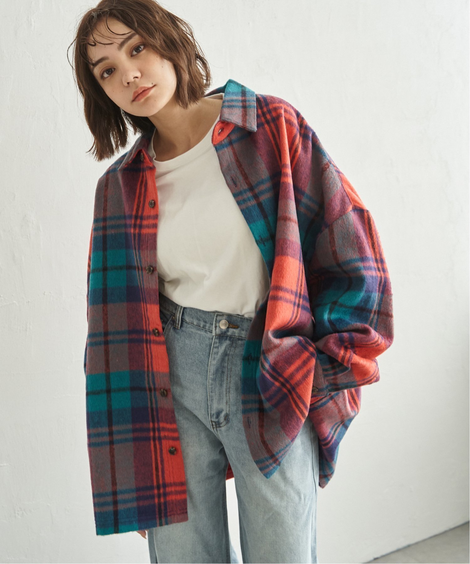 【ノッチ/notch】のBEVERLY HILLS POLO CLUB シャギーチェックシャツジャケット インテリア・キッズ・メンズ・レディースファッション・服の通販 founy(ファニー) ファッション Fashion レディースファッション Fashion for Women アウター Coat / Outerwear Collection レディースジャケット・軽アウター Jackets インナー Innerwear カーゴパンツ Cargo Pants, Utility Pants チェック Check, Plaid, Tartan デニム Denim, Jeans Material トレンド Trend, Trending Now ワイド Wide, Wide Fit レッド|ID: prp329100004829706 ipo3291000000035153448