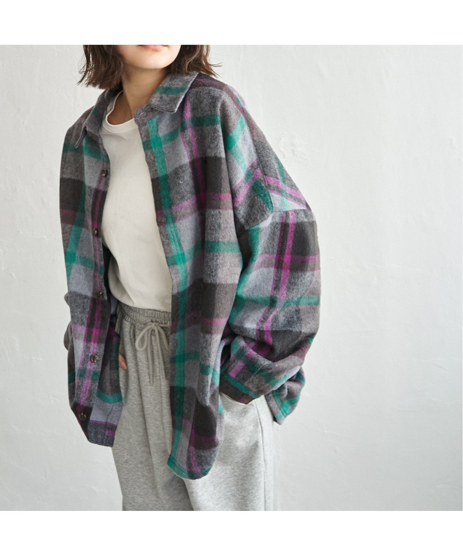 【ノッチ/notch】のBEVERLY HILLS POLO CLUB シャギーチェックシャツジャケット インテリア・キッズ・メンズ・レディースファッション・服の通販 founy(ファニー) ファッション Fashion レディースファッション Fashion for Women アウター Coat / Outerwear Collection レディースジャケット・軽アウター Jackets インナー Innerwear カーゴパンツ Cargo Pants, Utility Pants チェック Check, Plaid, Tartan デニム Denim, Jeans Material トレンド Trend, Trending Now ワイド Wide, Wide Fit グレー|ID: prp329100004829706 ipo3291000000035153450