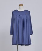 【マドモアゼル ノンノン/Mademoiselle NON NON】のレーヨンテンセルTOPベア天竺 クルーネックチュニック【8分袖】 人気、トレンドファッション・服の通販 founy(ファニー) ファッション Fashion レディースファッション Fashion for Women トップス・カットソー Cut & Sew Tops エレガント 上品 Elegant シルケット Silket, Silky Cotton チュニック Tunic, Long Top ドレープ Drape, Draping Fabric 別注 Limited Edition, Custom Order 夏 Summer thumbnail ネイビーブルー|ID: prp329100004829711 ipo3291000000035153485