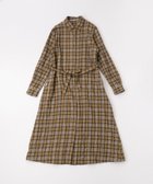 【マドモアゼル ノンノン/Mademoiselle NON NON】のコットンビエラシャーリングチェック シャツワンピース ベージュ系|ID: prp329100004829712 ipo3291000000035153491