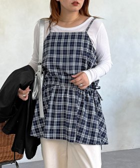 【シーピーシーエム/CPCM】のウエストリボンキャミチュニック 人気、トレンドファッション・服の通販 founy(ファニー) ファッション Fashion レディースファッション Fashion for Women トップス・カットソー Cut & Sew Tops キャミソール&ノースリーブ Camisoles & Sleeveless Tops インナー Innerwear カットソー Cut and Sewn Top キャミソール Camisole, Spaghetti Strap Top タンク Tank Top, Sleeveless Top チェック Check, Plaid, Tartan リボン Ribbon, Bow リラックス Relax, Relaxed Fit 定番 Standard, Basic Item 春 Spring |ID:prp329100004829718