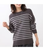 【リフレクト/Reflect】の【ゆったり着られる◎】ボートネックボーダーニット 人気、トレンドファッション・服の通販 founy(ファニー) ファッション Fashion レディースファッション Fashion for Women トップス・カットソー Cut & Sew Tops ニット Knit Tops & Sweaters ストレッチ Stretch, Stretchy Fabric スマート Smart, Elegant ボーダー Border, Stripe 軽量 Lightweight, Ultra Light thumbnail チャコールグレー|ID: prp329100004829719 ipo3291000000035153516