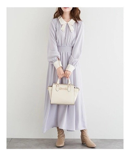 【ルディックパーク/LUDIC PARK】の襟レースシャーリングワンピース 人気、トレンドファッション・服の通販 founy(ファニー) ファッション Fashion レディースファッション Fashion for Women ワンピース Dresses おすすめ Recommended / Our Picks カーディガン Cardigan, Knitwear シャーリング Shirring, Ruched フィット Fit, Slim Fit メタル Metal, Metal Parts レース Lace, Lace Fabric エレガント 上品 Elegant other-1|ID: prp329100004829729 ipo3291000000035153568