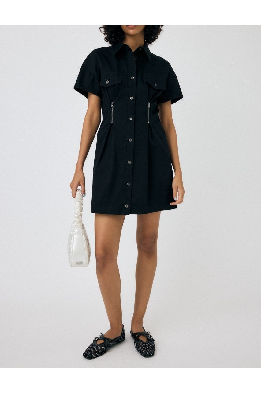 【マウジー/moussy】のWAIST ZIP UP ドレス インテリア・キッズ・メンズ・レディースファッション・服の通販 founy(ファニー) ファッション Fashion レディースファッション Fashion for Women ワンピース Dresses フォーマル・パーティードレス・結婚式用ドレス Elegant & Casual Dresses コンパクト Compact, Small Size ドレス Dress, One-Piece BLK|ID: prp329100004829734 ipo3291000000035153639