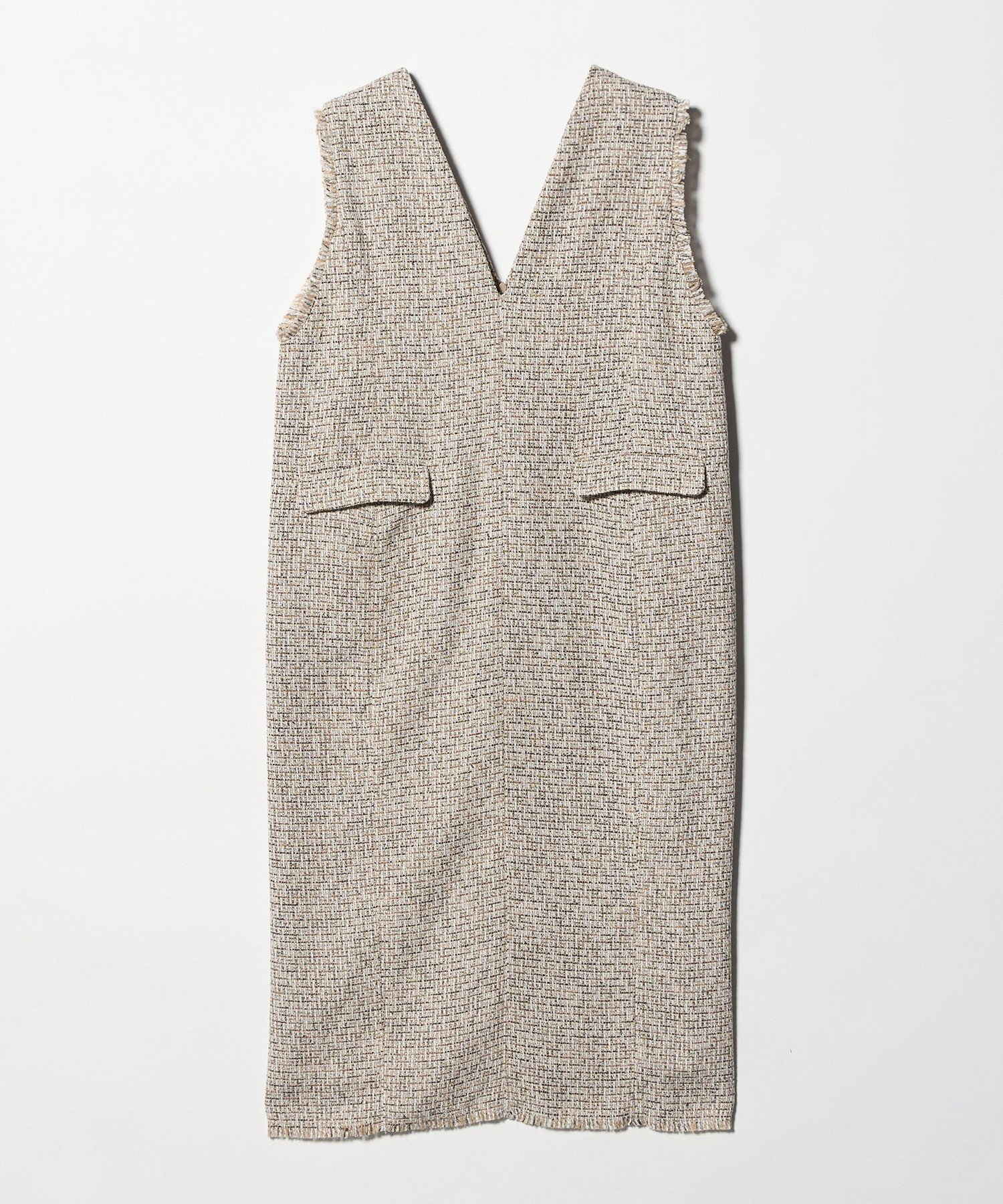 【ユナイテッドアローズ/UNITED ARROWS】のツイードライク ジャンパースカート ベージュ A DAY IN THE LIFE インテリア・キッズ・メンズ・レディースファッション・服の通販 founy(ファニー) ファッション Fashion レディースファッション Fashion for Women スカート Skirts アクセサリー Fashion Accessories インナー Innerwear カットソー Cut and Sewn Top ストレート Straight, Straight Cut スリット Slit, Slit Detail ツイード Twill, Twill Weave トレンド Trend, Trending Now バランス Balance, Style Balance パール Pearl, Pearl Accent フリンジ Fringe, Tassel アウトレット Outlet / Clearance おすすめ Recommended / Our Picks エレガント 上品 Elegant セレモニー Ceremony ビジネス 仕事 通勤 Business / Work / Commuting BEIGE|ID: prp329100004829756 ipo3291000000035154016