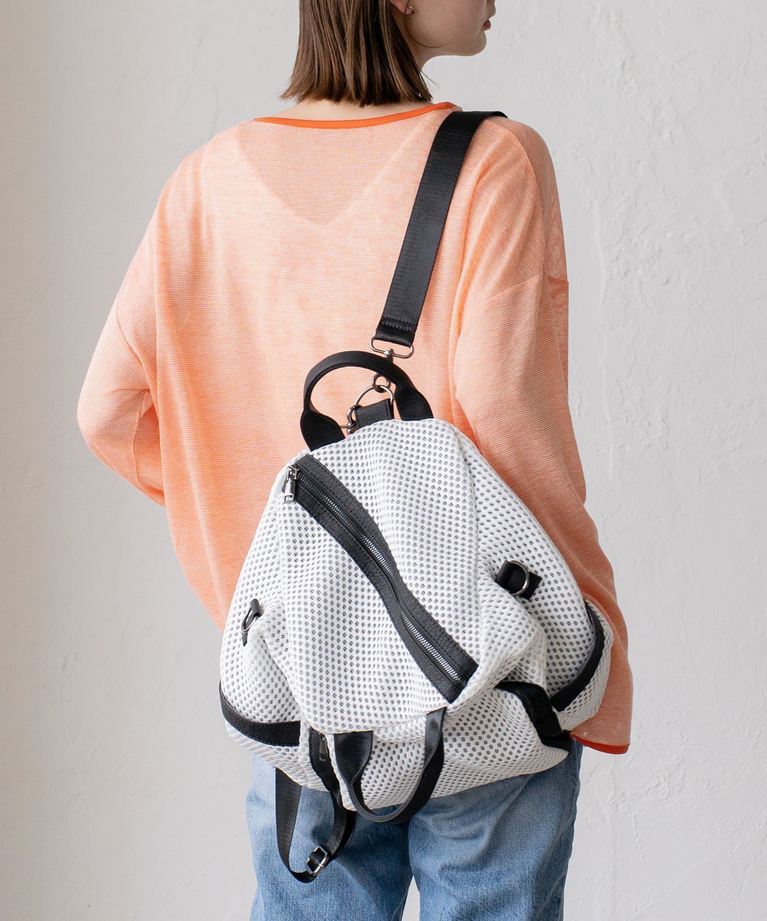 【ヴィータフェリーチェ/VitaFelice】のメッシュ3wayミニリュック インテリア・キッズ・メンズ・レディースファッション・服の通販 founy(ファニー) 　ファッション　Fashion　レディースファッション　Fashion for Women　ショルダー　Shoulder, Shoulder Strap　フォルム　Silhouette, Form　メッシュ　Mesh, Net Fabric　リュック　Backpack, Rucksack　軽量　Lightweight, Ultra Light　ホワイト|ID: prp329100004829777 ipo3291000000035154297