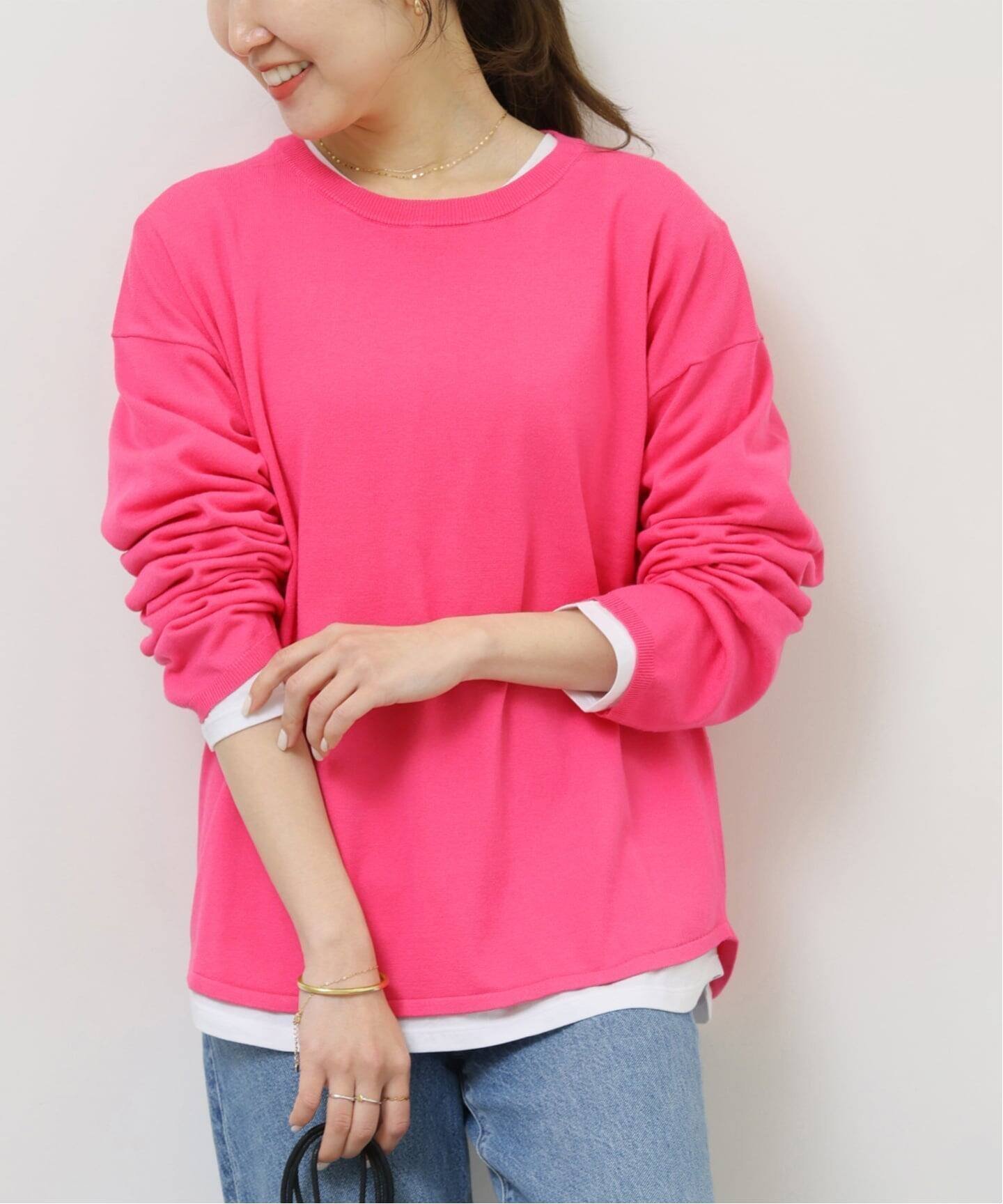 【ジャーナルスタンダード レリューム/JOURNAL STANDARD relume】の《追加 / 新色 / 2枚セット》3WAYレイヤードプルオーバー インテリア・キッズ・メンズ・レディースファッション・服の通販 founy(ファニー) 　ファッション　Fashion　レディースファッション　Fashion for Women　トップス・カットソー　Cut & Sew Tops　カジュアルプルオーバー・ニットトップス　Pullovers & Knit Tops / Casual Pullovers　2026年　2026　インナー　Innerwear　カットソー　Cut and Sewn Top　サロペット　Overalls, Salopette　ジャケット　Jacket, Outerwear　トレンド　Trend, Trending Now　ピンク A|ID: prp329100004829781 ipo3291000000035154332