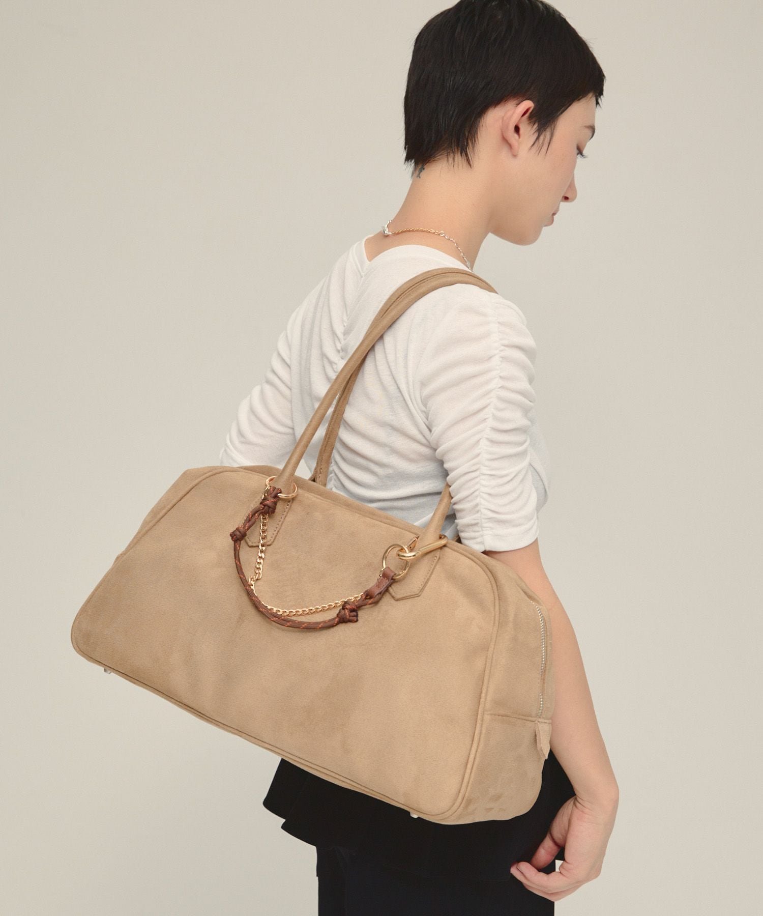 【ジーナシス/JEANASiS】のLarge Boston Bag インテリア・キッズ・メンズ・レディースファッション・服の通販 founy(ファニー) ファッション Fashion レディースファッション Fashion for Women バッグ Bags クラシック Classic, Timeless Style フォルム Silhouette, Form ボストンバッグ Boston Bag, Retro Bag エレガント 上品 Elegant 台形 A-Line, Trapezoid Shape ベージュ|ID: prp329100004829790 ipo3291000000035154454