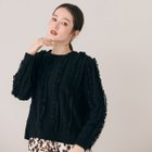 【ローズティアラ/Rose Tiara】のフリルレースラインニットプルオーバー 人気、トレンドファッション・服の通販 founy(ファニー) ファッション Fashion レディースファッション Fashion for Women トップス・カットソー Cut & Sew Tops ニット Knit Tops & Sweaters カジュアルプルオーバー・ニットトップス Pullovers & Knit Tops / Casual Pullovers アンティーク Antique-Inspired スタンダード Standard, Basic スマート Smart, Elegant フェミニン Feminine, Girly プリント Print, Printed Pattern ポケット Pocket, Pocket Detail レース Lace, Lace Fabric thumbnail ブラック|ID: prp329100004829796 ipo3291000000035154483