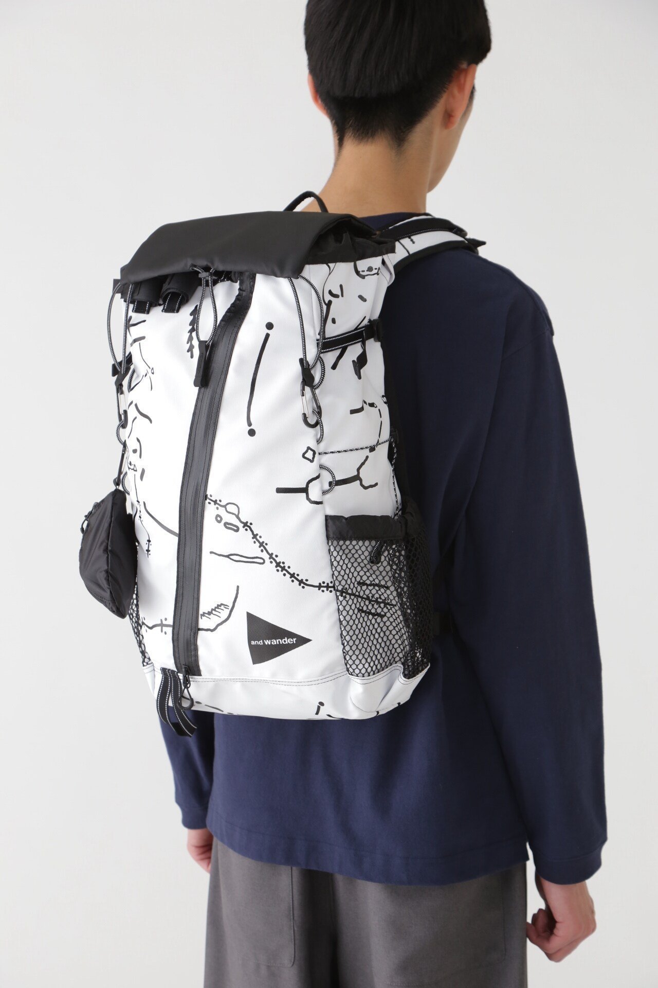 【アンドワンダー/and wander】のDaijiro OHARA map key 30L backpack インテリア・キッズ・メンズ・レディースファッション・服の通販 founy(ファニー) 　ファッション　Fashion　レディースファッション　Fashion for Women　コーティング　Coating, Coated Finish　フロント　Front, Front Design　プリント　Print, Printed Pattern　ポケット　Pocket, Pocket Detail　white|ID: prp329100004829819 ipo3291000000035154810