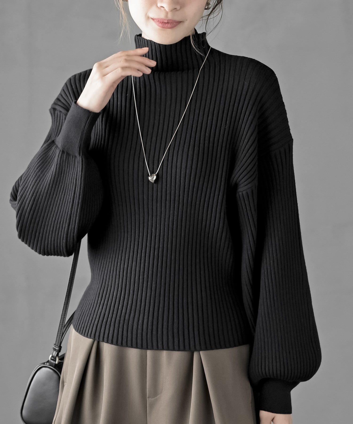 【アールピーエス/rps】のボリューム袖ボトルネックリブニットプルオーバー インテリア・キッズ・メンズ・レディースファッション・服の通販 founy(ファニー) ファッション Fashion レディースファッション Fashion for Women トップス・カットソー Cut & Sew Tops ニット Knit Tops & Sweaters カジュアルプルオーバー・ニットトップス Pullovers & Knit Tops / Casual Pullovers シンプル Simple, Minimal スタイリッシュ Stylish, Fashionable スリーブ Sleeve, Long Sleeve / Short Sleeve ボトルネック Bottle Neck, Mock Neck 再入荷 Restock / Back in Stock ブラック|ID: prp329100004829856 ipo3291000000035155159