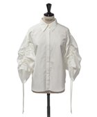 【ティーチ/TEECHI】の「エアバルーンブラウス」リッチタフタ 人気、トレンドファッション・服の通販 founy(ファニー) ファッション Fashion レディースファッション Fashion for Women トップス・カットソー Cut & Sew Tops シャツ・ブラウス・オフィスカジュアル Elegant Blouses & Button-Ups ジュエリー Jewelry, Accessories スリーブ Sleeve, Long Sleeve / Short Sleeve タフタ Taffeta, Structured Fabric バルーン Balloon, Balloon Silhouette thumbnail WHITE|ID: prp329100004829909 ipo3291000000035155653