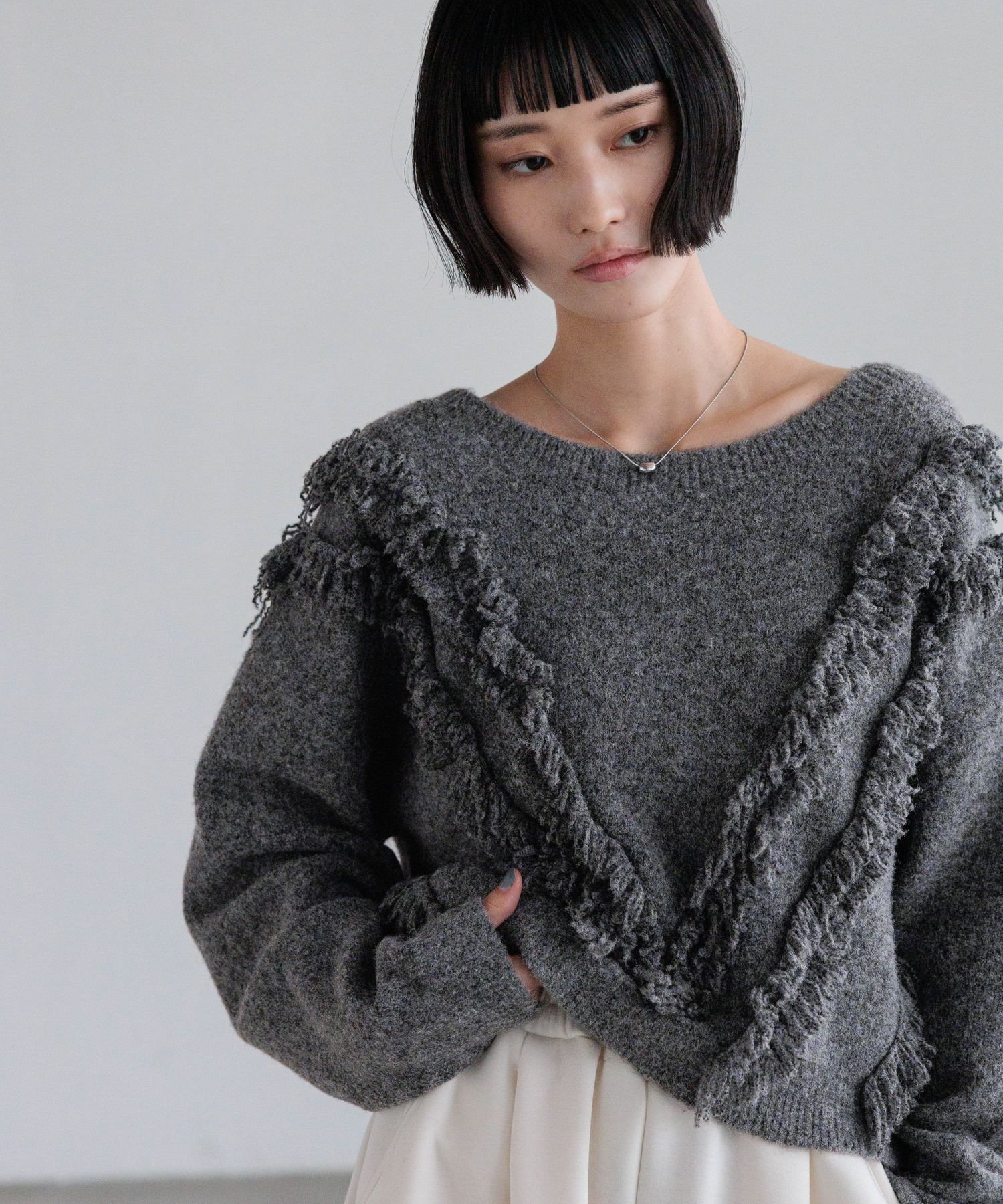 【ローリーズファーム/LOWRYS FARM】の2WAYフリルフリンジカーディガン インテリア・キッズ・メンズ・レディースファッション・服の通販 founy(ファニー) ファッション Fashion レディースファッション Fashion for Women トップス・カットソー Cut & Sew Tops カーディガン・羽織り Layered Style Cardigans カーディガン Cardigan, Knitwear バランス Balance, Style Balance フリンジ Fringe, Tassel ワイド Wide, Wide Fit グレー|ID: prp329100004829913 ipo3291000000035155689