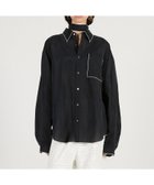 【プランク プロジェクト/PRANK PROJECT】のコントラストトリムシアーシャツ / Contrast Trim Sheer Shirt 人気、トレンドファッション・服の通販 founy(ファニー) ファッション Fashion レディースファッション Fashion for Women トップス・カットソー Cut & Sew Tops シャツ・ブラウス・オフィスカジュアル Elegant Blouses & Button-Ups アクセサリー Fashion Accessories キュプラ Cupro, Eco Fabric シアー Sheer, See-Through シンプル Simple, Minimal thumbnail BLK|ID: prp329100004829925 ipo3291000000035155771