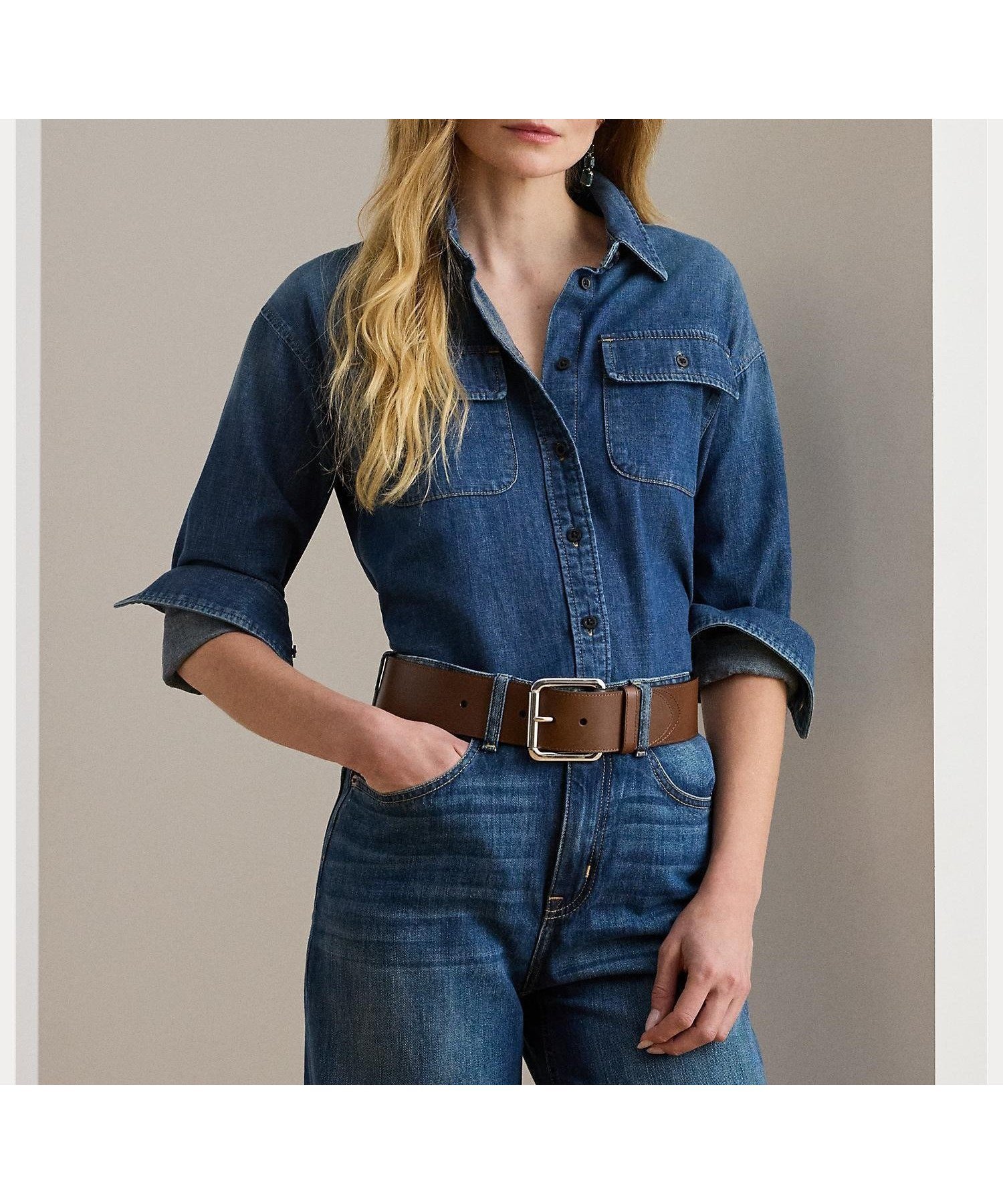 【ラルフローレン/RALPH LAUREN】のデニム シャツ インテリア・キッズ・メンズ・レディースファッション・服の通販 founy(ファニー) ファッション Fashion レディースファッション Fashion for Women トップス・カットソー Cut & Sew Tops シャツ・ブラウス・オフィスカジュアル Elegant Blouses & Button-Ups カフス Cuff Design ショルダー Shoulder, Shoulder Strap デニム Denim, Jeans Material ドロップ Drop Shoulder, Dropped Style フィット Fit, Slim Fit ヨーク Yoke, Yoke Design ラウンド Round, Round Neck リラックス Relax, Relaxed Fit 定番 Standard, Basic Item 長袖 Long Sleeve, Full Sleeve 410ネイビー|ID: prp329100004829937 ipo3291000000035155911