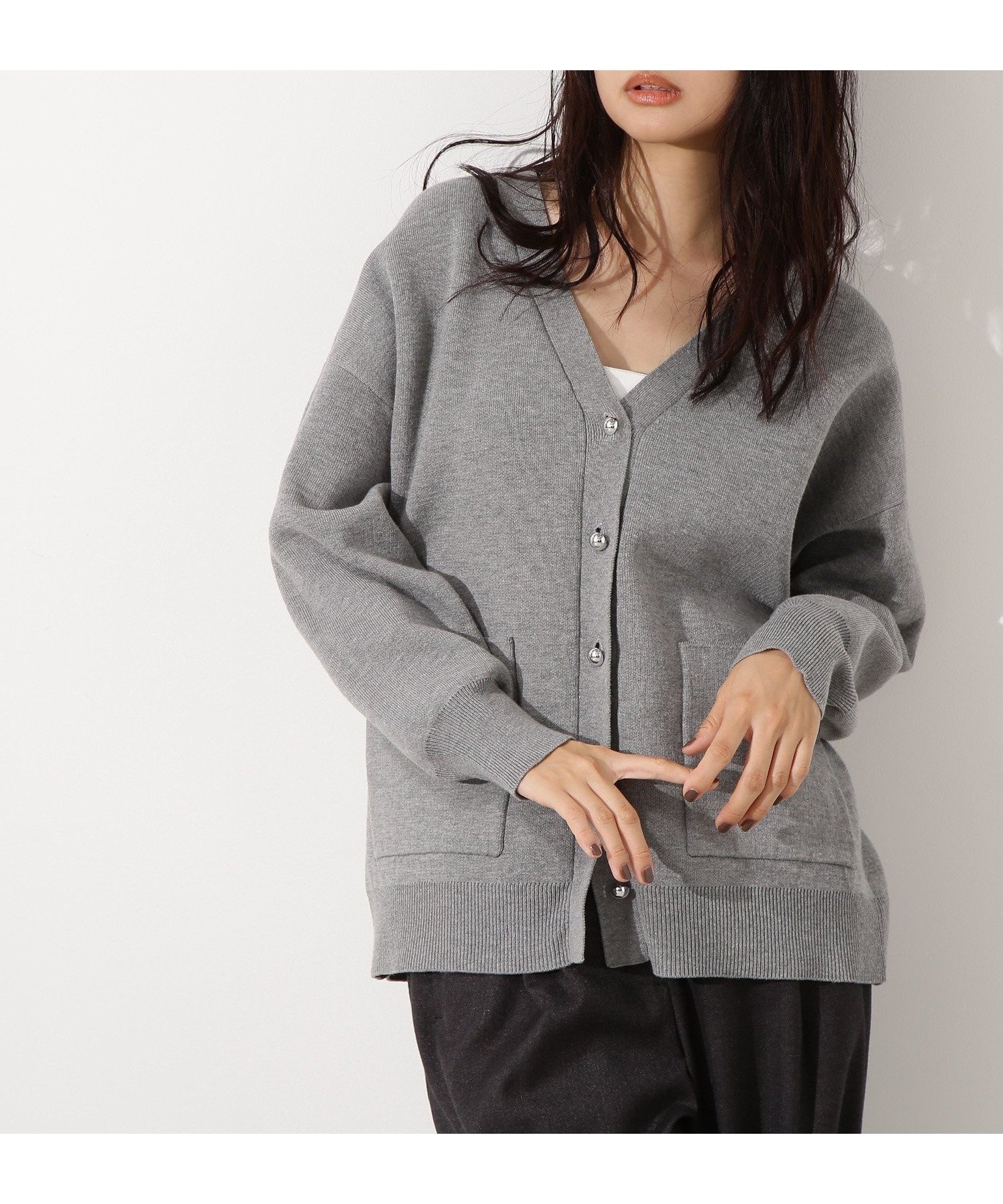 【エヌ ナチュラルビューティーベーシック/N.Natural Beauty basic】のスウェットライクフォルムカーディガン インテリア・キッズ・メンズ・レディースファッション・服の通販 founy(ファニー) 　ファッション　Fashion　レディースファッション　Fashion for Women　トップス・カットソー　Cut & Sew Tops　カーディガン・羽織り　Layered Style Cardigans　レディースパーカー・カジュアルフーディー　Casual Hoodies & Sweatshirts　スウェット・クルーネックトップス　Sweatshirts & Crewnecks / Relaxed Fit Sweat Tops　インナー　Innerwear　カーディガン　Cardigan, Knitwear　シルバー　Silver, Metallic Silver　フォルム　Silhouette, Form　グレー|ID: prp329100004829947 ipo3291000000035156048