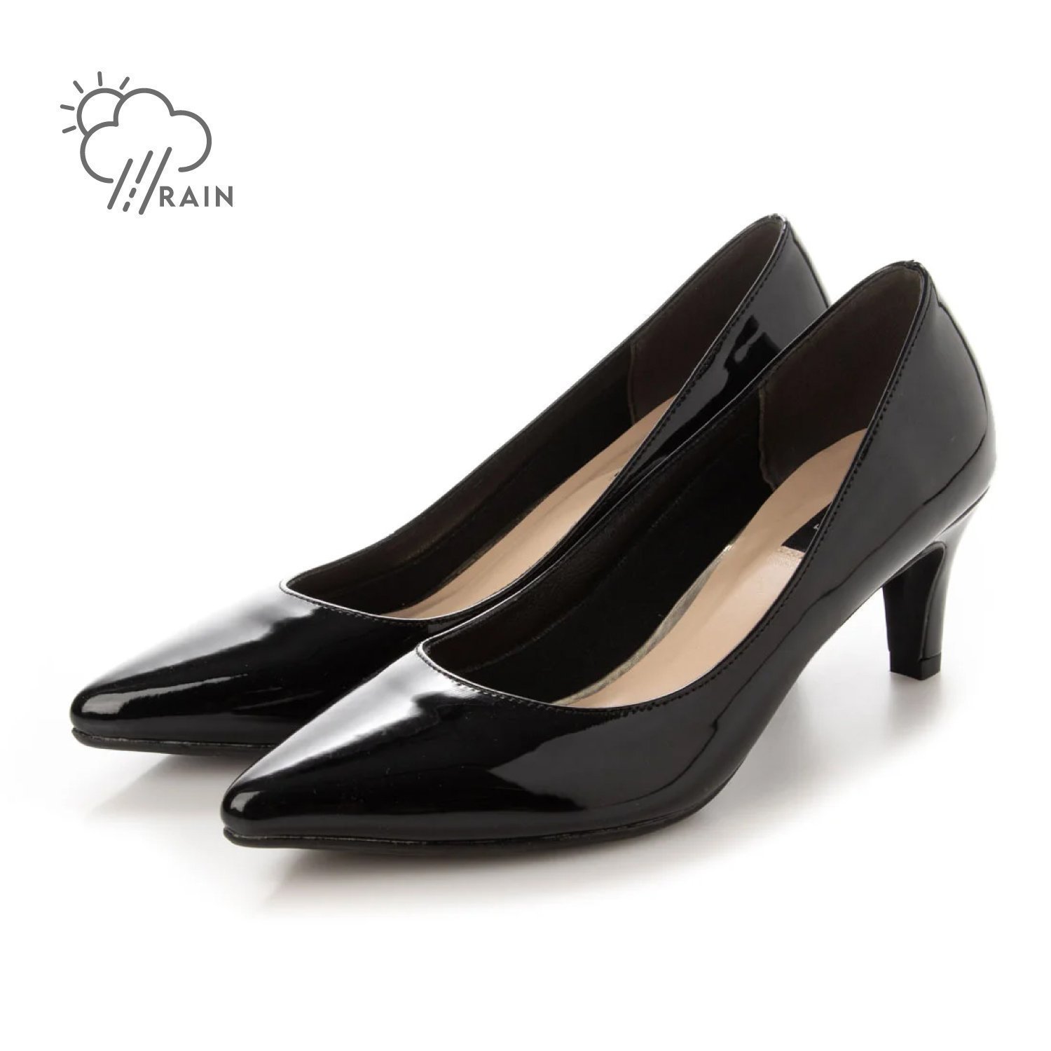 【イーボル/EVOL】のポインテッドパンプス インテリア・キッズ・メンズ・レディースファッション・服の通販 founy(ファニー) 　ファッション　Fashion　レディースファッション　Fashion for Women　クッション　Cushion, Throw Pillow　シューズ　Shoes, Footwear　シンプル　Simple, Minimal　ストッキング　Stockings, Sheer Tights　ハイヒール　High Heels, Heeled Shoes　フォーマル　Formal, Dressy　プレーン　Plain, Simple　ベーシック　Basic, Essential　レイン　Rain, Rainproof　入学式　Entrance Ceremony　卒業式　Graduation Ceremony　ビジネス 仕事 通勤　Business / Work / Commuting　結婚式　Wedding　BLE|ID: prp329100004829953 ipo3291000000035156109