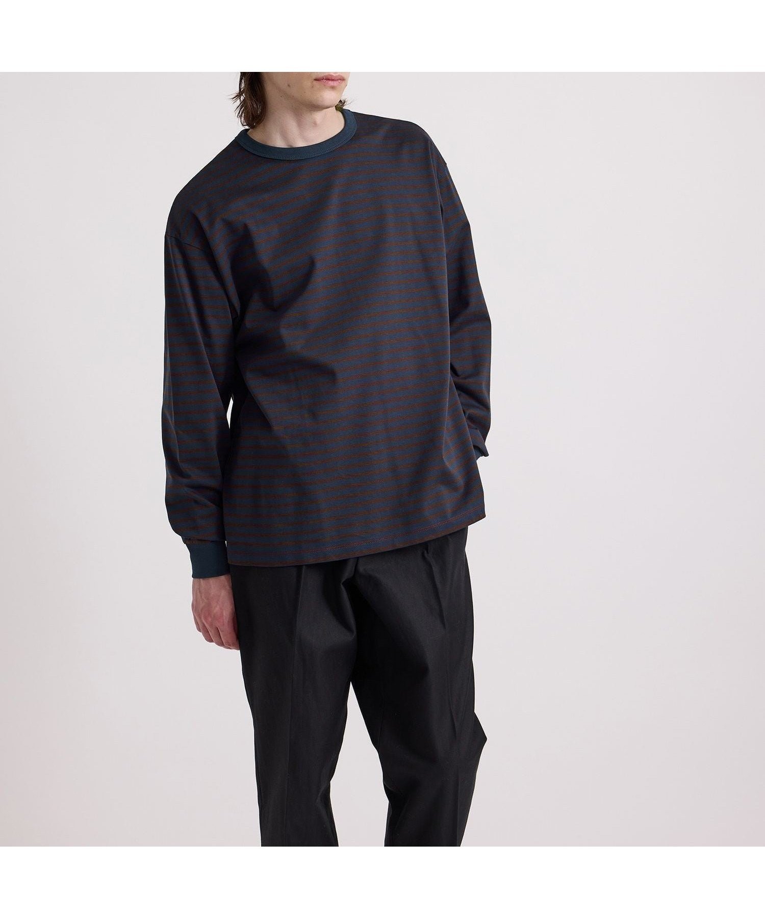 【サタデイズ ニューヨークシティ/SATURDAYS NYC】のStriped Ringer Relaxed LS Tee 人気、トレンドファッション・服の通販 founy(ファニー) 　ファッション　Fashion　レディースファッション　Fashion for Women　スリーブ　Sleeve, Long Sleeve / Short Sleeve　フィット　Fit, Slim Fit　ボーダー　Border, Stripe　リラックス　Relax, Relaxed Fit　ロング　Long, Long-Length　日本製　Made In Japan　 other-1|ID: prp329100004829993 ipo3291000000035156350