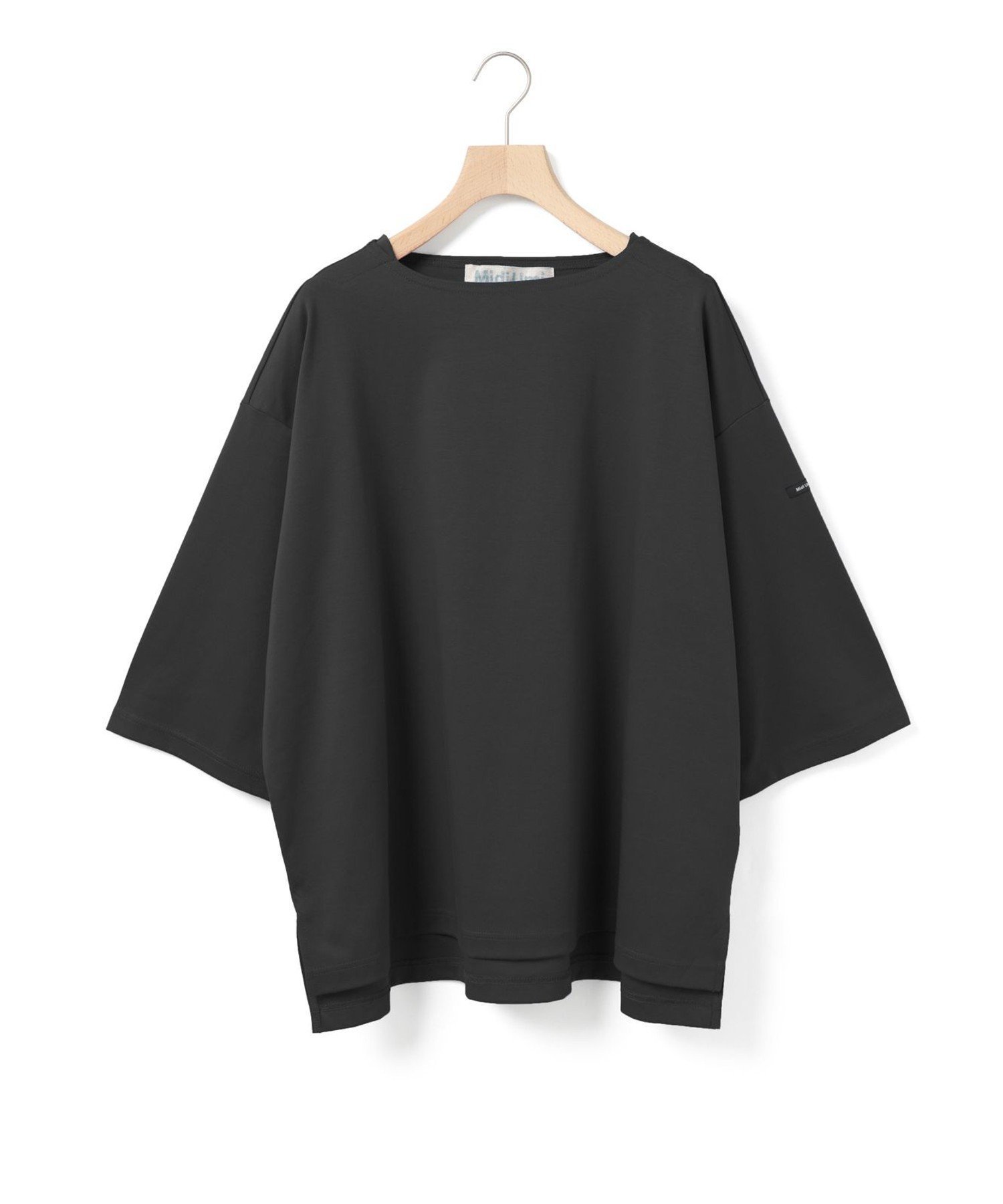 【マーコート/MARcourt】のMidiUmi 7分袖ワイドプルオーバー インテリア・キッズ・メンズ・レディースファッション・服の通販 founy(ファニー) ファッション Fashion レディースファッション Fashion for Women トップス・カットソー Cut & Sew Tops カジュアルプルオーバー・ニットトップス Pullovers & Knit Tops / Casual Pullovers カットソー Cut and Sewn Top シルケット Silket, Silky Cotton ベーシック Basic, Essential ポケット Pocket, Pocket Detail ワイド Wide, Wide Fit 夏 Summer 無地 Plain, Solid Color ブラック|ID: prp329100004829995 ipo3291000000035156376