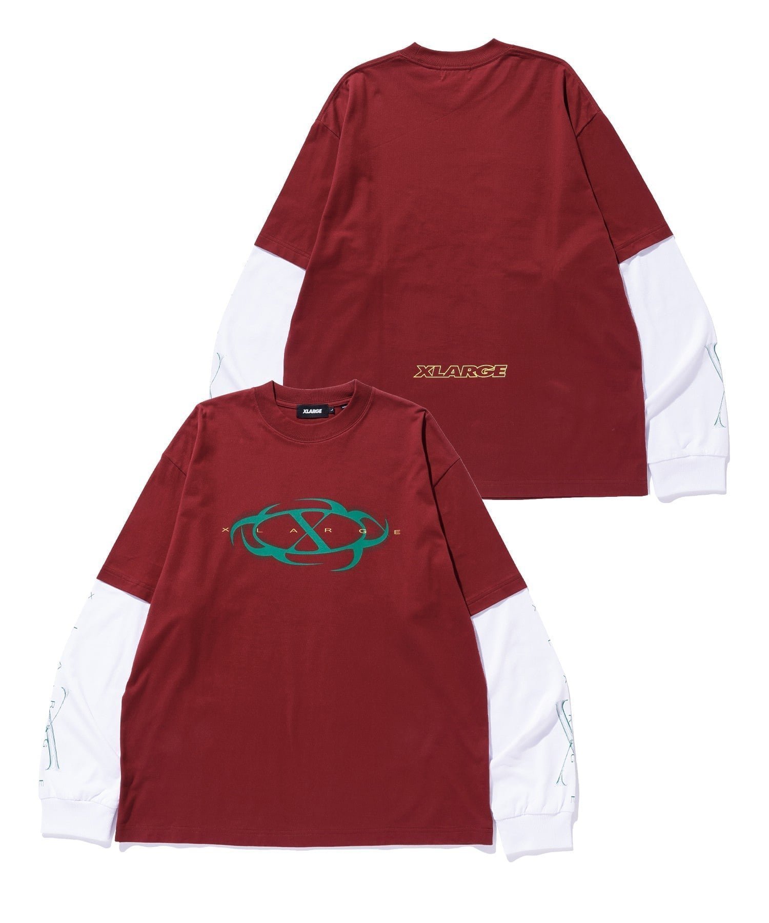 【エクストララージ/XLARGE】のLAYERED L/S TEE インテリア・キッズ・メンズ・レディースファッション・服の通販 founy(ファニー) ファッション Fashion レディースファッション Fashion for Women フロント Front, Front Design プリント Print, Printed Pattern ベーシック Basic, Essential BURGUNDY|ID: prp329100004829996 ipo3291000000035156390