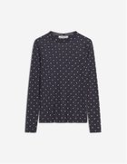 【メゾン キツネ/MAISON KITSUNE】のMAISON KITSUNE/POLKA DOT FOX MESH TOP 人気、トレンドファッション・服の通販 founy(ファニー) ファッション Fashion レディースファッション Fashion for Women ワンピース Dresses 冬 Winter / This Winter フィット Fit, Slim Fit フレンチ French, French Style ラウンド Round, Round Neck エレガント 上品 Elegant A/W・秋冬 Autumn/Winter thumbnail BLACK/WHITE|ID: prp329100004830002 ipo3291000000035156409