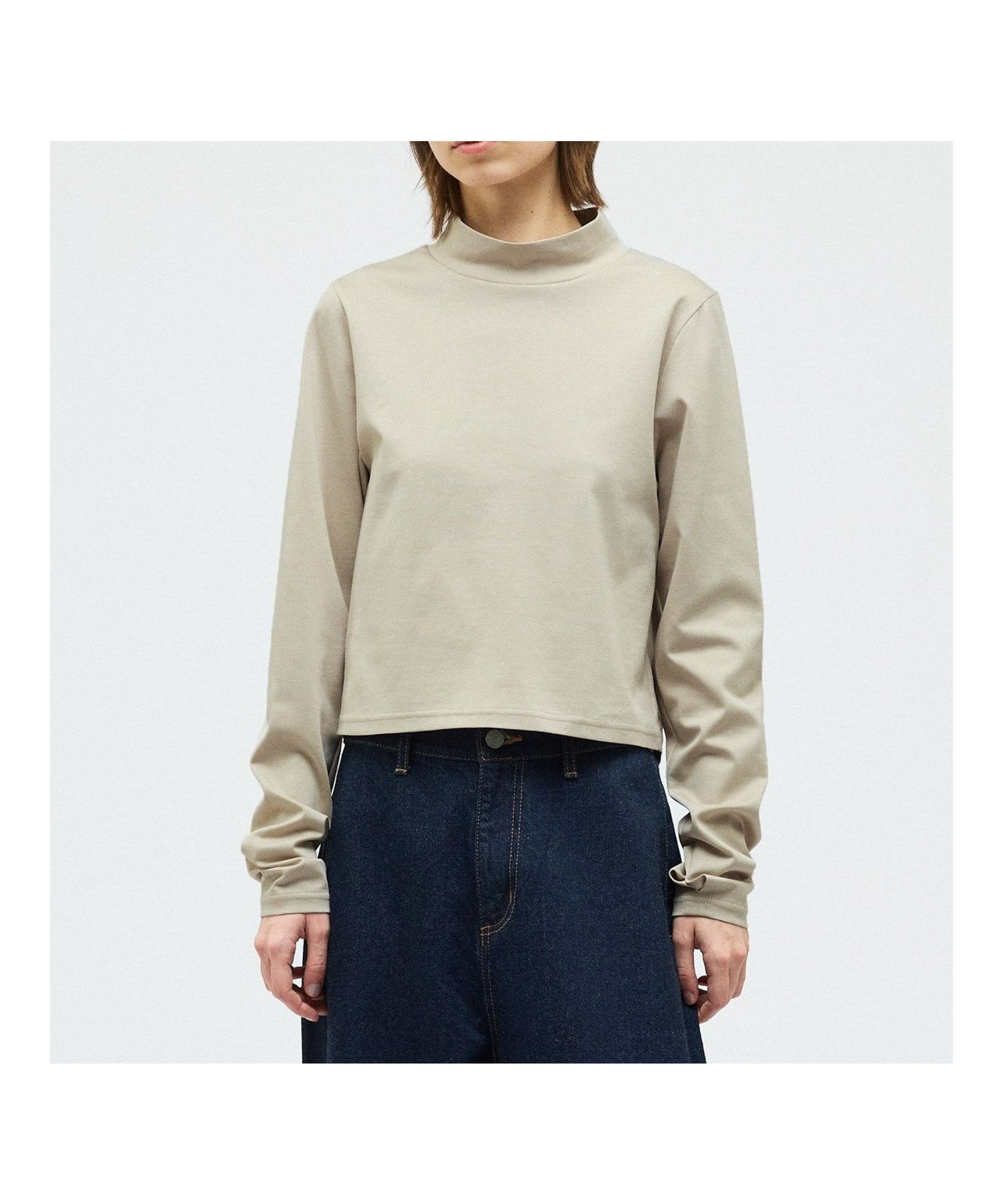 【マーコート/MARcourt】のmizuiro ind モックネックTシャツ 人気、トレンドファッション・服の通販 founy(ファニー) 　ファッション　Fashion　レディースファッション　Fashion for Women　トップス・カットソー　Cut & Sew Tops　シャツ・ブラウス・オフィスカジュアル　Elegant Blouses & Button-Ups　ロングTシャツ・Tシャツ　Longline T-Shirts & Tees　インナー　Innerwear　コンパクト　Compact, Small Size　シンプル　Simple, Minimal　ベーシック　Basic, Essential　ポケット　Pocket, Pocket Detail　モックネック　Mock Neck, Short Turtleneck　春　Spring　無地　Plain, Solid Color　長袖　Long Sleeve, Full Sleeve　 other-1|ID: prp329100004830007 ipo3291000000035156419