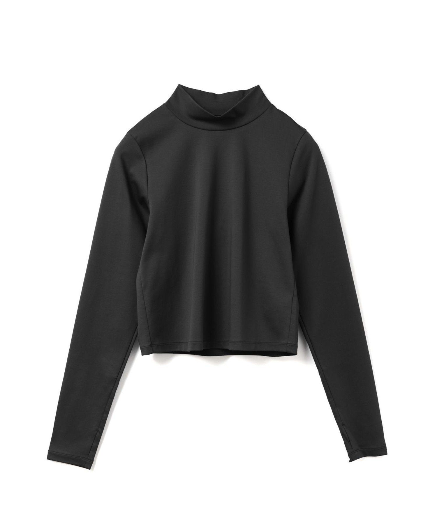 【マーコート/MARcourt】のmizuiro ind モックネックTシャツ インテリア・キッズ・メンズ・レディースファッション・服の通販 founy(ファニー) 　ファッション　Fashion　レディースファッション　Fashion for Women　トップス・カットソー　Cut & Sew Tops　シャツ・ブラウス・オフィスカジュアル　Elegant Blouses & Button-Ups　ロングTシャツ・Tシャツ　Longline T-Shirts & Tees　インナー　Innerwear　コンパクト　Compact, Small Size　シンプル　Simple, Minimal　ベーシック　Basic, Essential　ポケット　Pocket, Pocket Detail　モックネック　Mock Neck, Short Turtleneck　春　Spring　無地　Plain, Solid Color　長袖　Long Sleeve, Full Sleeve　ブラック|ID: prp329100004830007 ipo3291000000035156426