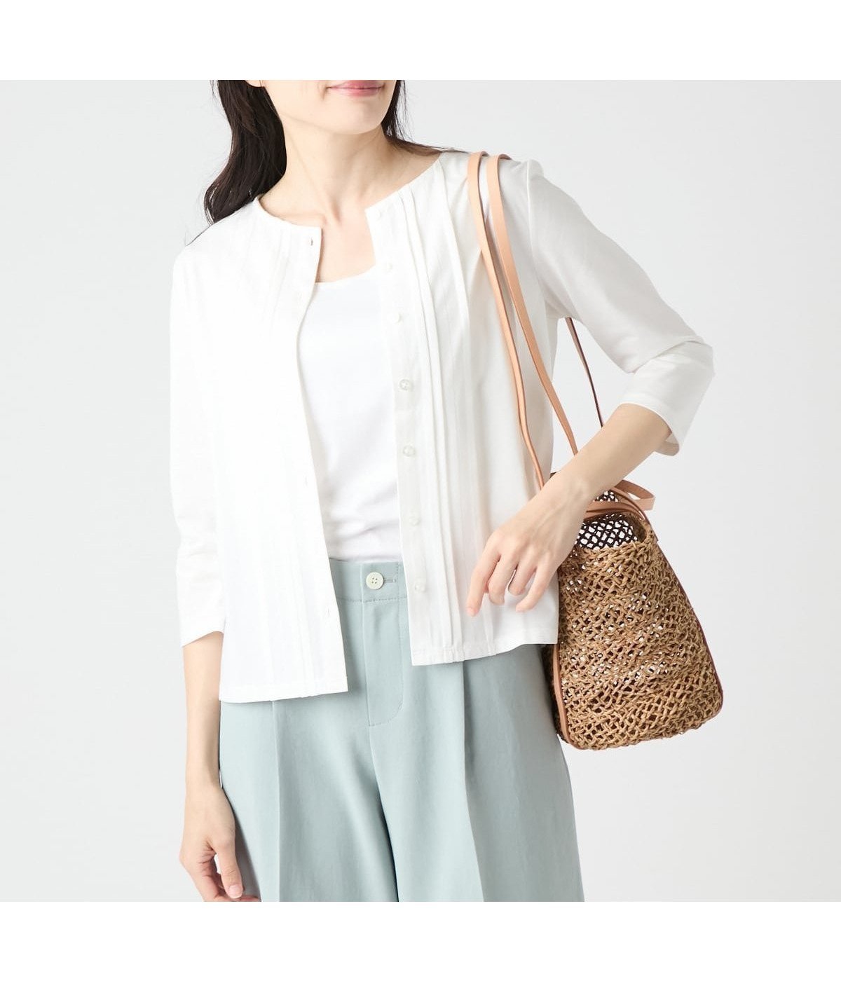 【ニューヨーカー/NEWYORKER】の【吸水速乾】コンフォートプレーティング天竺 7分袖カットソー インテリア・キッズ・メンズ・レディースファッション・服の通販 founy(ファニー) ファッション Fashion レディースファッション Fashion for Women トップス・カットソー Cut & Sew Tops カットソー・ベーシックTシャツ Cut-and-Sewn Tops / Stretch Tees & Basics 春 Spring カットソー Cut and Sewn Top カーディガン Cardigan, Knitwear 吸水 Absorbent, Quick-Dry シンプル Simple, Minimal フロント Front, Front Design ベーシック Basic, Essential S/S・春夏 SS, Spring/Summer, Warm Season 夏 Summer エレガント 上品 Elegant ホワイト|ID: prp329100004830038 ipo3291000000035156622