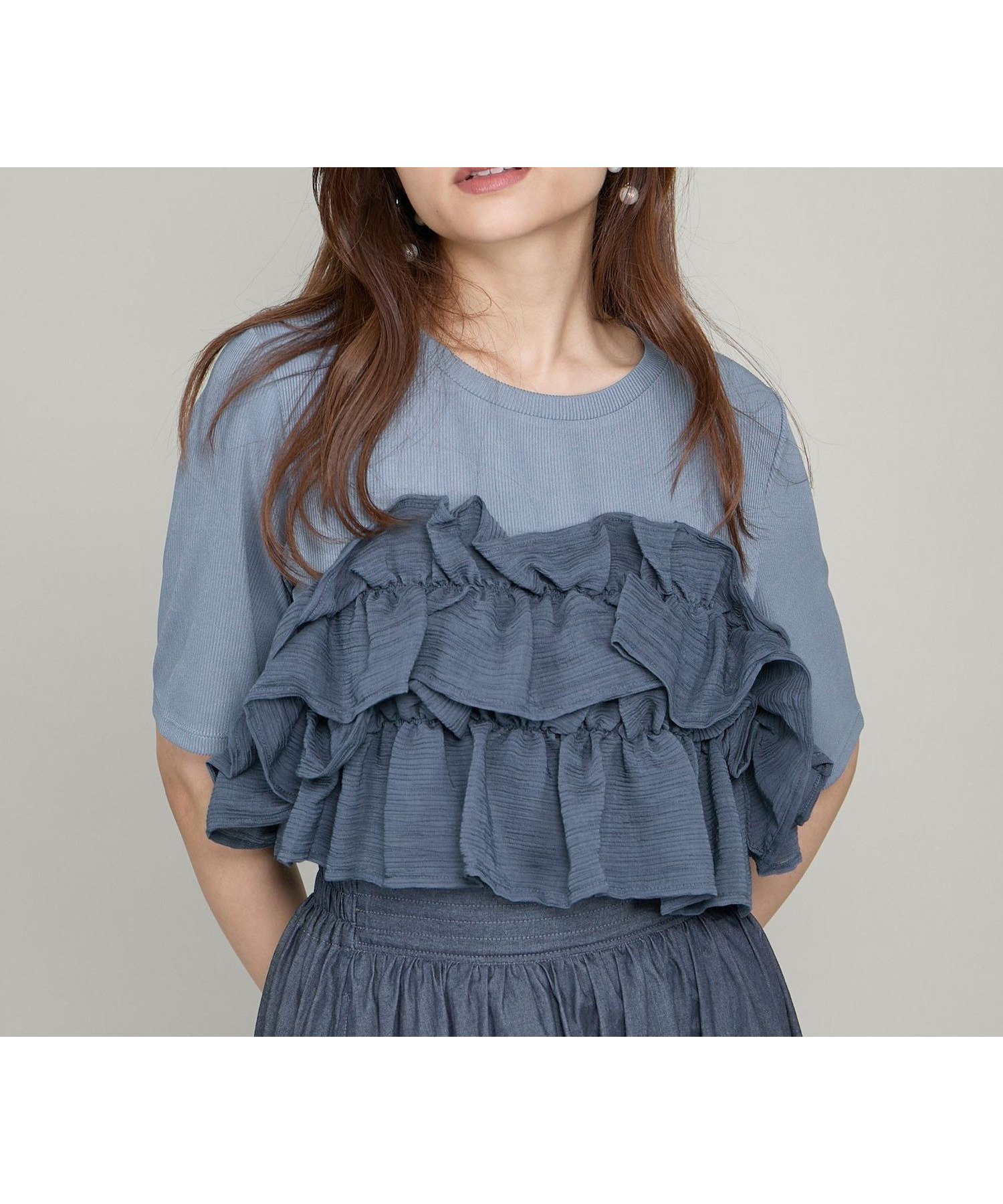 【クイーンズ コート/QUEENS COURT】のギャザーフリルTシャツ≪手洗い可能≫ インテリア・キッズ・メンズ・レディースファッション・服の通販 founy(ファニー) ファッション Fashion レディースファッション Fashion for Women トップス・カットソー Cut & Sew Tops シャツ・ブラウス・オフィスカジュアル Elegant Blouses & Button-Ups ロングTシャツ・Tシャツ Longline T-Shirts & Tees 春 Spring ギャザー Gathered, Ruffled ショルダー Shoulder, Shoulder Strap ドレス Dress, One-Piece フィット Fit, Slim Fit フェミニン Feminine, Girly フリル Frill, Ruffle フレア Flare, Flared ポケット Pocket, Pocket Detail 半袖 Short Sleeve, Half Sleeve S/S・春夏 SS, Spring/Summer, Warm Season おすすめ Recommended / Our Picks 夏 Summer ビジネス 仕事 通勤 Business / Work / Commuting 2025年 2025 2025春夏・S/S Spring/Summer 2025 SS25 ブルー|ID: prp329100004830041 ipo3291000000035156773