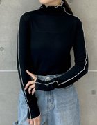 【リエディ/Re:EDIT】の無地or配色シアーフライスハイネックトップス 人気、トレンドファッション・服の通販 founy(ファニー) ファッション Fashion レディースファッション Fashion for Women トップス・カットソー Cut & Sew Tops おすすめ Recommended / Our Picks インナー Innerwear シアー Sheer, See-Through シンプル Simple, Minimal トレンド Trend, Trending Now フィット Fit, Slim Fit ベスト Vest, Waistcoat ロング Long, Long-Length 無地 Plain, Solid Color thumbnail ブラック×ホワイト|ID: prp329100004830045 ipo3291000000035156829