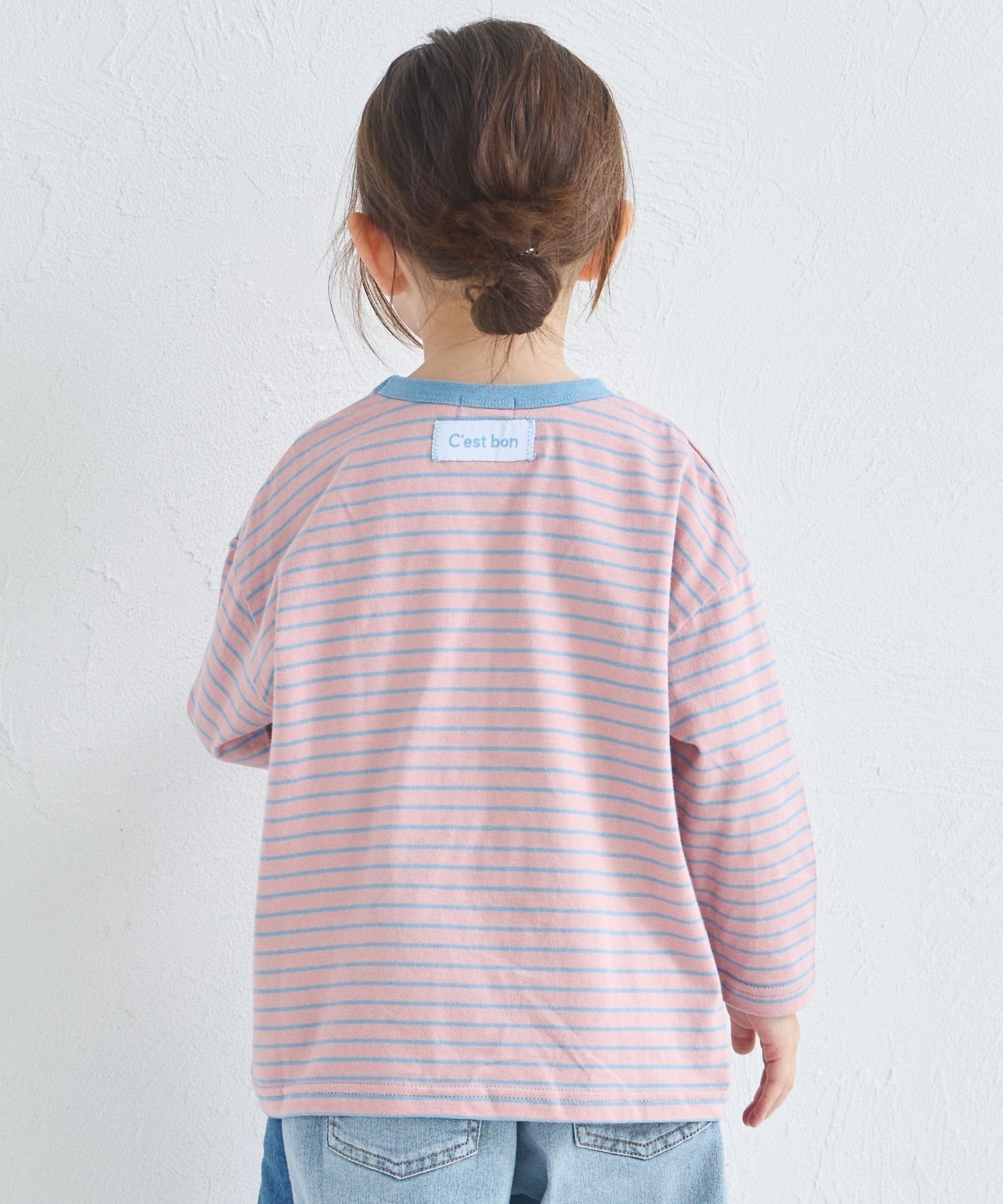 【ペアマノン/pairmanon / KIDS】の【綿100%】ユニセックス ネームタグ付き カラーボーダー ロンT 人気、トレンドファッション・服の通販 founy(ファニー) ファッション Fashion キッズファッション Fashion for Kids おすすめ Recommended / Our Picks トレンド Trend, Trending Now ボーダー Border, Stripe other-1|ID: prp329100004830156 ipo3291000000035157927