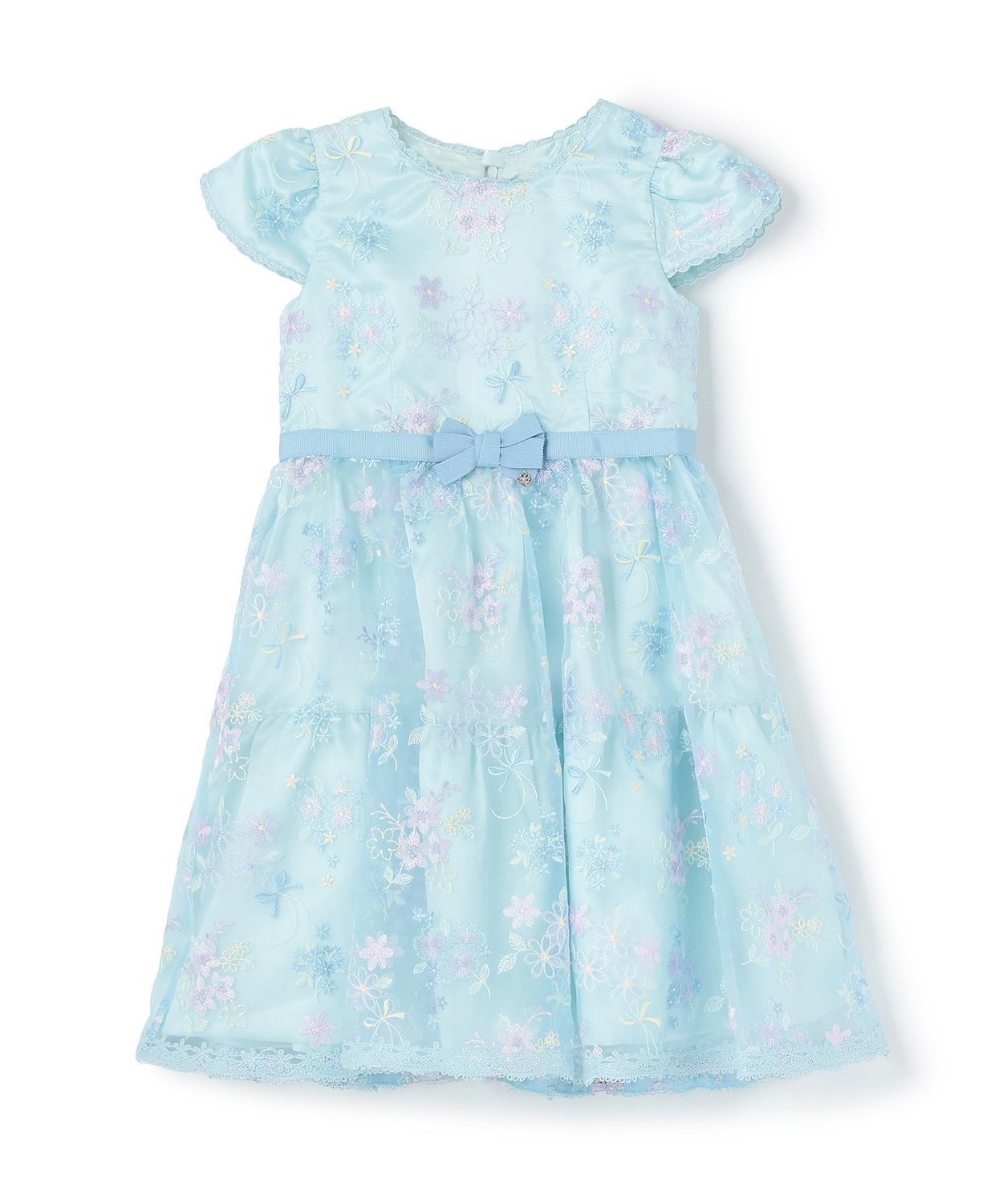 【ナルミヤ オンライン/NARUMIYA ONELINE / KIDS】の花ブーケレース刺しゅう ワンピース インテリア・キッズ・メンズ・レディースファッション・服の通販 founy(ファニー) 　ファッション　Fashion　キッズファッション　Fashion for Kids　ワンピース　Dresses　オーガンジー　Organza Fabric　ポケット　Pocket, Pocket Detail　モチーフ　Motif, Design Theme　レース　Lace, Lace Fabric　エレガント 上品　Elegant　サックス|ID: prp329100004830167 ipo3291000000035158058