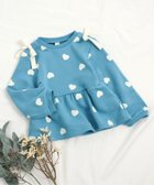 【エフオー オンラインストア/F.O.Online Store / KIDS】のWEB限定 肩リボンペプラムトレーナー ブルー|ID: prp329100004830170 ipo3291000000035158107