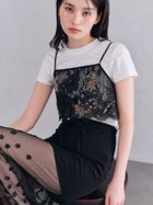 【リリーブラウン/Lily Brown】のL.B CANDY STOCK リメイクビスチェレイヤードカットソー 人気、トレンドファッション・服の通販 founy(ファニー) ファッション Fashion レディースファッション Fashion for Women トップス・カットソー Cut & Sew Tops カットソー・ベーシックTシャツ Cut-and-Sewn Tops / Stretch Tees & Basics ビスチェ Bustiers & Corset Tops / Layered Bustier Style キャミソール Camisole, Spaghetti Strap Top シンプル Simple, Minimal スマート Smart, Elegant デニム Denim, Jeans Material ビスチェ Bustier, Corset Top リメイク Remake, Reconstructed レース Lace, Lace Fabric 夏 Summer thumbnail BLK[009]|ID: prp329100004830181 ipo3291000000035158248