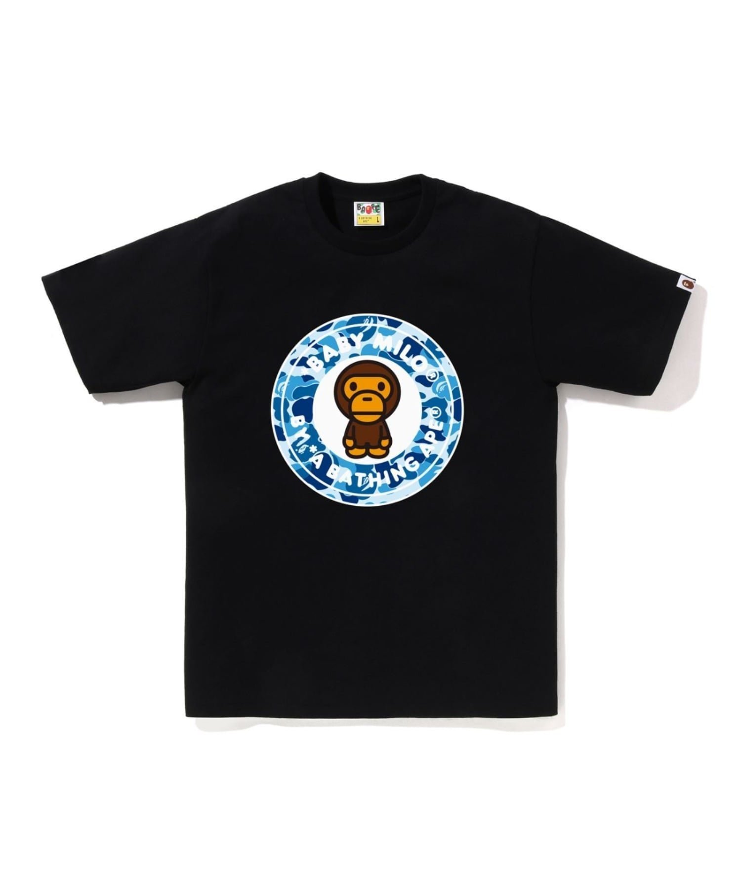 【ア ベイシング エイプ/A BATHING APE】のABC CAMO MILO BUSY WORKS TEE インテリア・キッズ・メンズ・レディースファッション・服の通販 founy(ファニー) 　ファッション　Fashion　レディースファッション　Fashion for Women　インナー　Innerwear　ショート　Short, Short Length　スリーブ　Sleeve, Long Sleeve / Short Sleeve　フロント　Front, Front Design　プリント　Print, Printed Pattern　ラバー　Rubber, Rubber Sole　BKxBL|ID: prp329100004830188 ipo3291000000035158322
