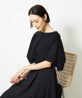 【ミッシェルクラン/MICHEL KLEIN】のケープスリーブカットソー 人気、トレンドファッション・服の通販 founy(ファニー) ファッション Fashion レディースファッション Fashion for Women トップス・カットソー Cut & Sew Tops カットソー・ベーシックTシャツ Cut-and-Sewn Tops / Stretch Tees & Basics 洗える Machine Washable カットソー Cut and Sewn Top シルケット Silket, Silky Cotton シンプル Simple, Minimal スタイリッシュ Stylish, Fashionable スリーブ Sleeve, Long Sleeve / Short Sleeve タンク Tank Top, Sleeveless Top ダウン Down, Puffer トレンド Trend, Trending Now バランス Balance, Style Balance フレア Flare, Flared ベーシック Basic, Essential メッシュ Mesh, Net Fabric リラックス Relax, Relaxed Fit 再入荷 Restock / Back in Stock おすすめ Recommended / Our Picks 夏 Summer |ID:prp329100004830201